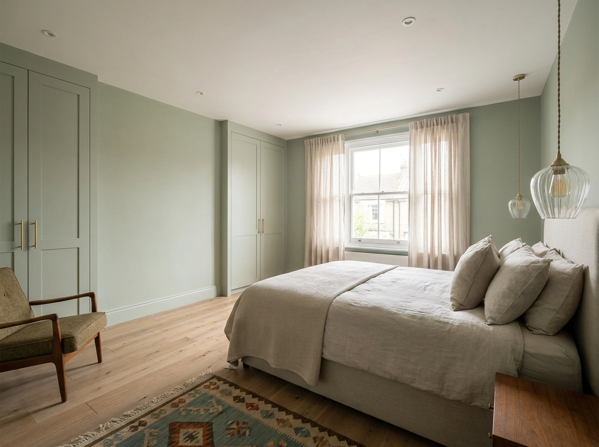 Bedroom remodel and installation as part of a house renovation in Holland Park