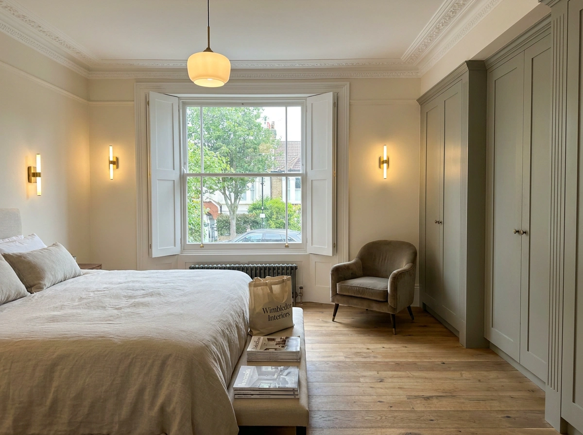 Bedroom refurbishment as part of a house renovation in Wimbledon